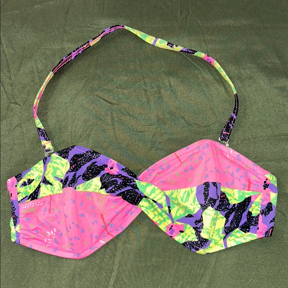 Colorful Patterned Bikini Top